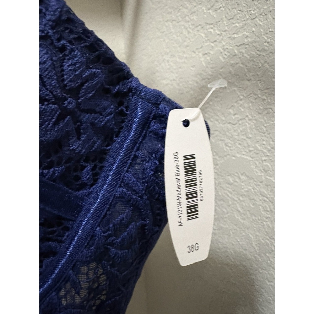 Adore Me Bra Azura Contour Longline Balconette Blue Lace 38G NWT - Picture 5 of 12
